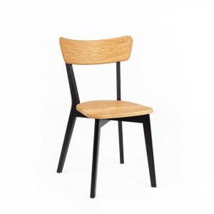 Scaun din Lemn Masiv de Stejar, URBANO, wenge + natur